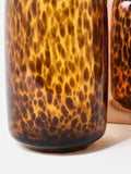 Oliver Bonas brown speckle glass vase 26cm, imported from the UK