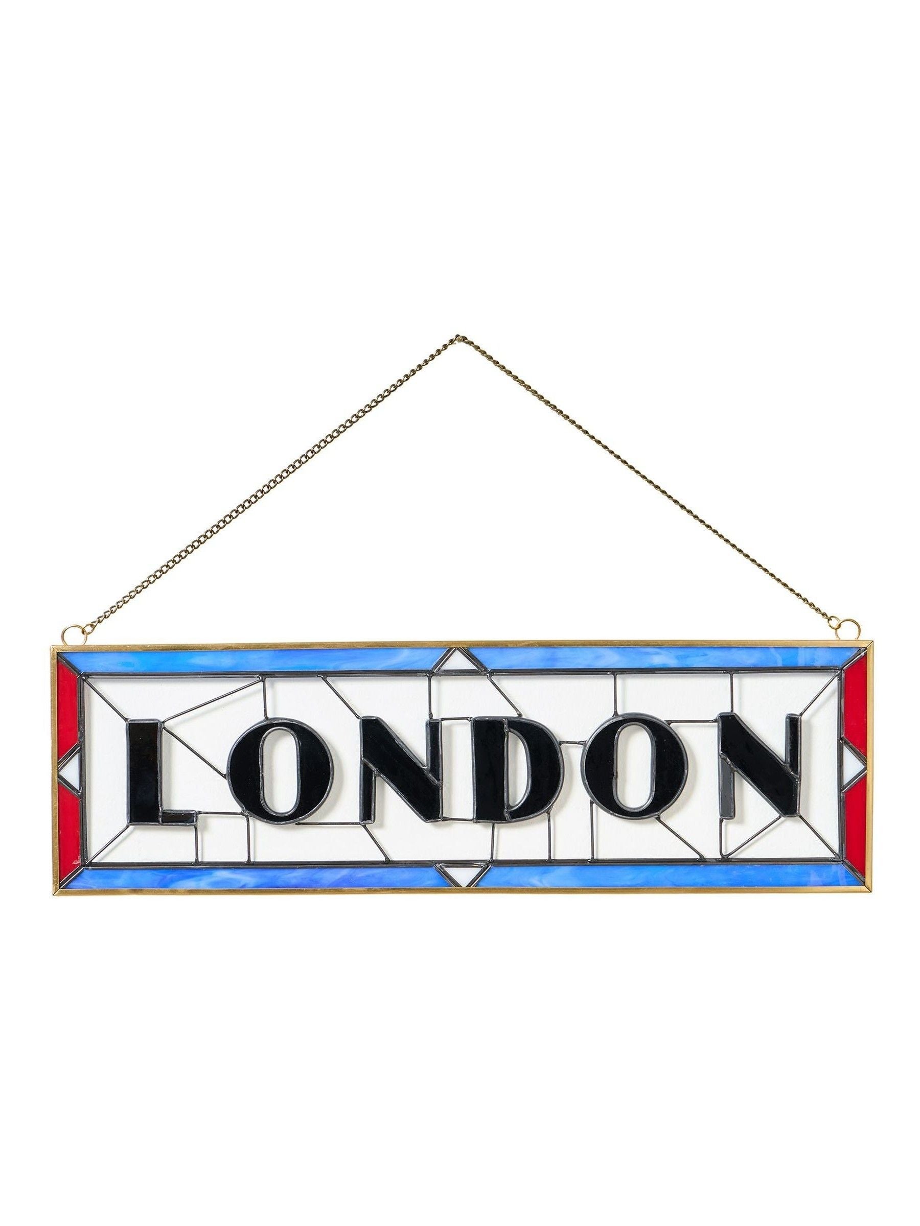 Oliver Bonas London stained glass wall art 28x42cm, imported from the UK