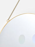 Oliver Bonas happy face hanging mirror gold round, UK version