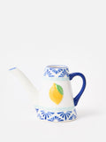 Oliver Bonas ceramic watering can Blue Lemons 14cm, UK version