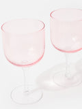 Oliver Bonas pink wine glasses set - British product