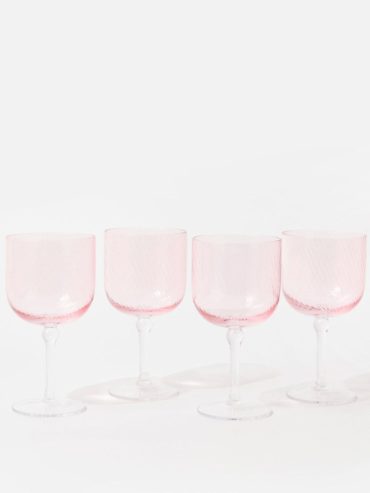 Oliver Bonas pink wine glasses set - British product