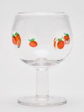 Oliver Bonas clear orange spritz glasses pair, UK version