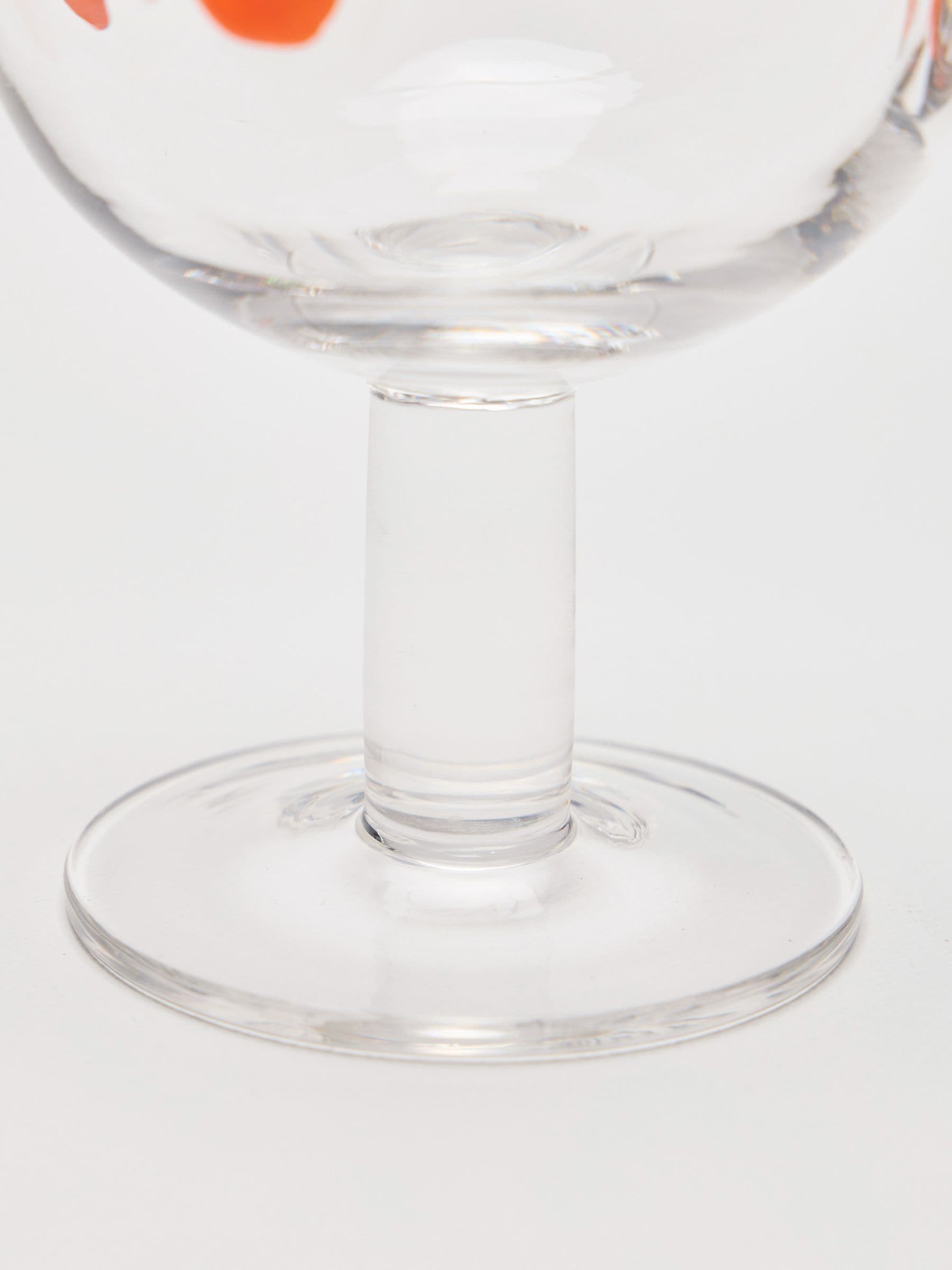 Oliver Bonas clear orange spritz glasses pair, UK version