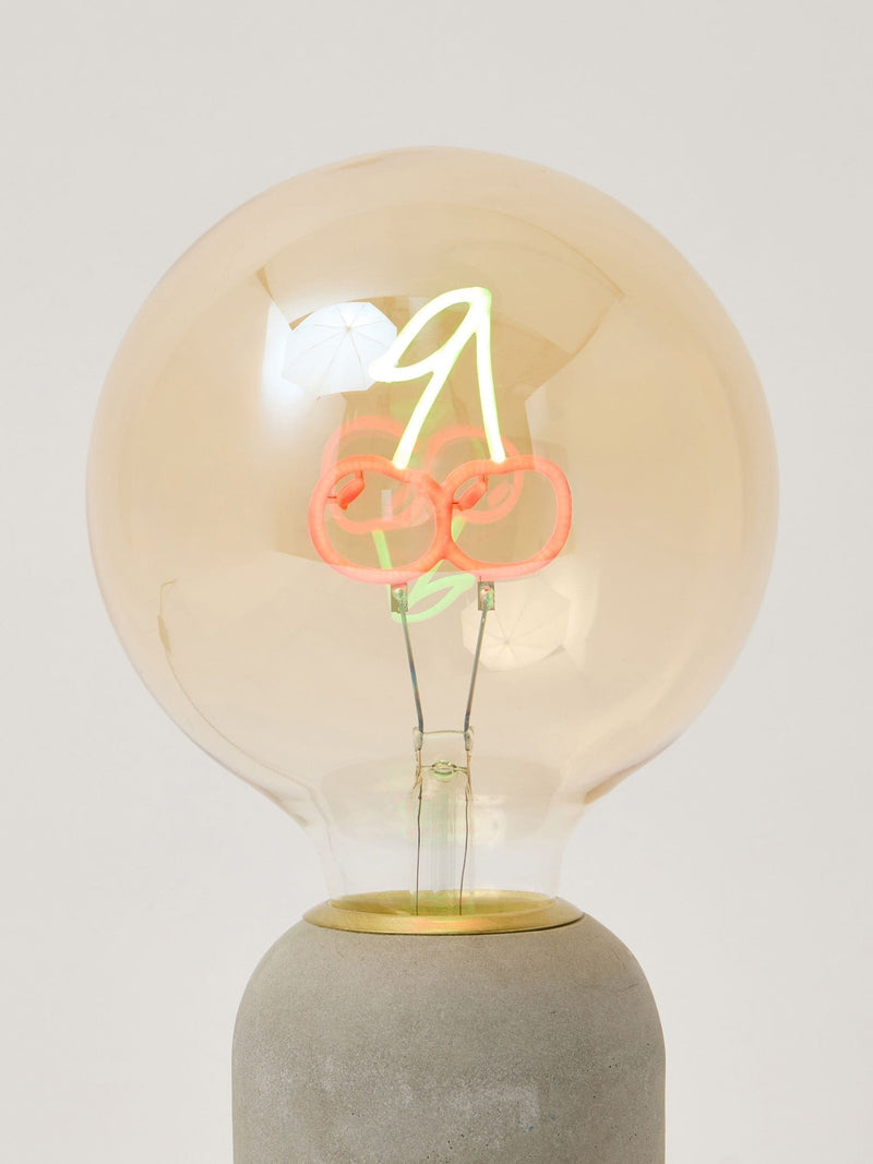 Oliver Bonas red glass light bulb, imported from the UK