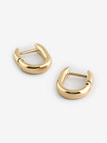D.LOUISE gold tone oval huggie earrings, UK version