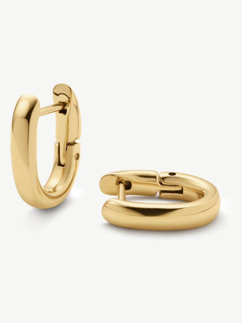 D.LOUISE gold tone oval huggie earrings, UK version