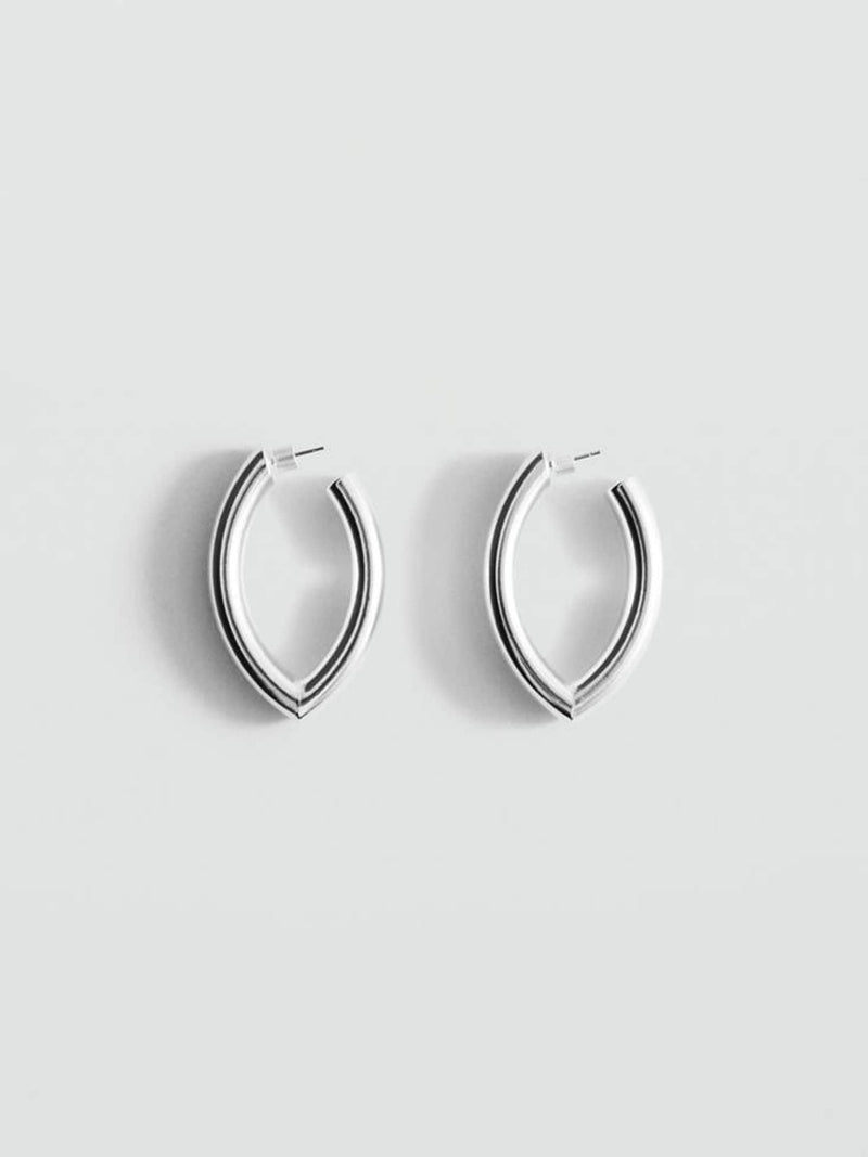 Mango silver hoop earrings, imported from the UK