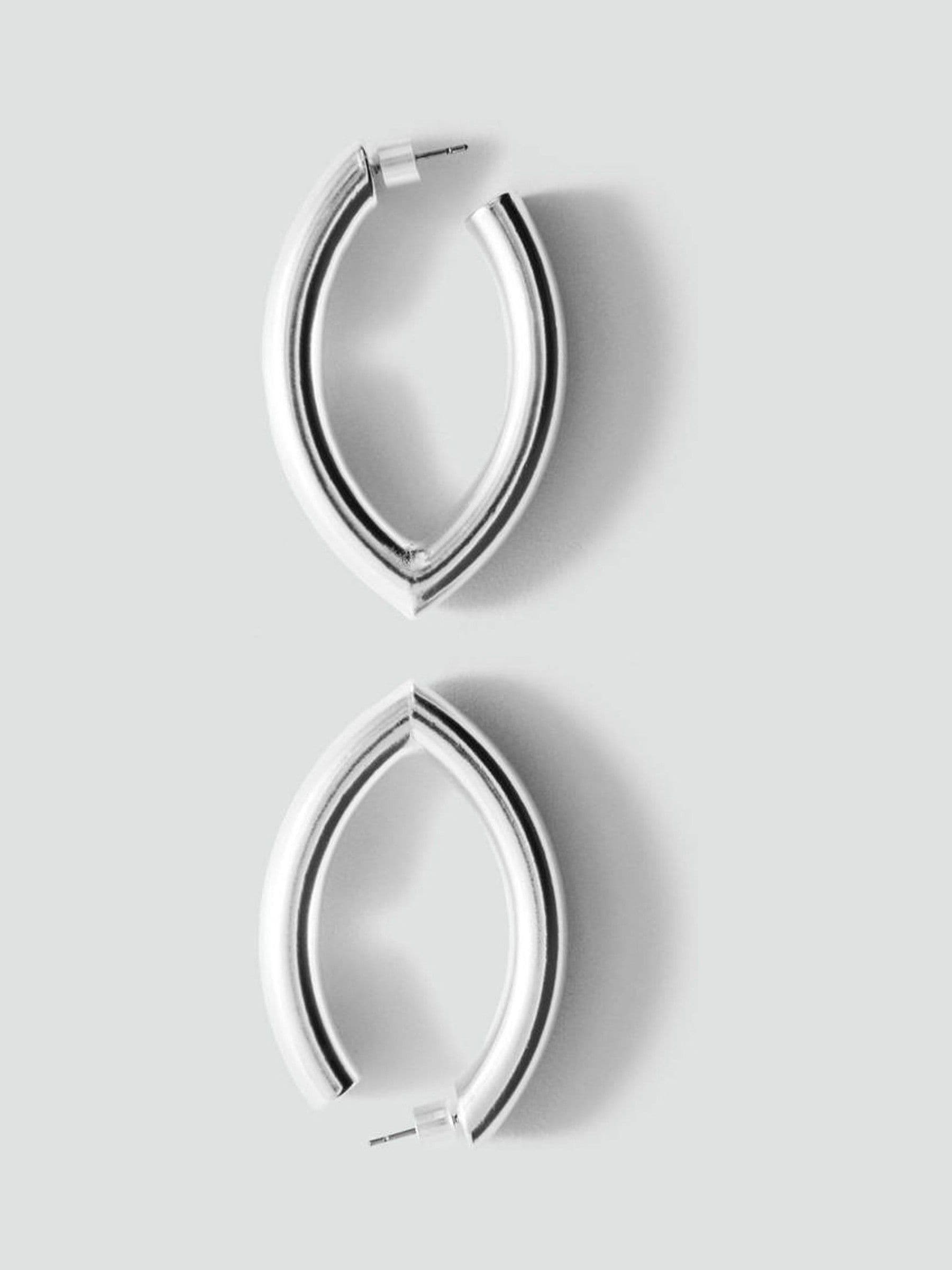 Mango silver hoop earrings, imported from the UK