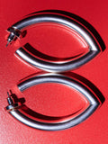 Mango silver hoop earrings, imported from the UK
