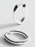 Mango silver hoop earrings, imported from the UK