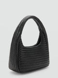 Mango black weave shoulder bag - imported from the UK
