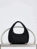 Mango black weave shoulder bag - imported from the UK