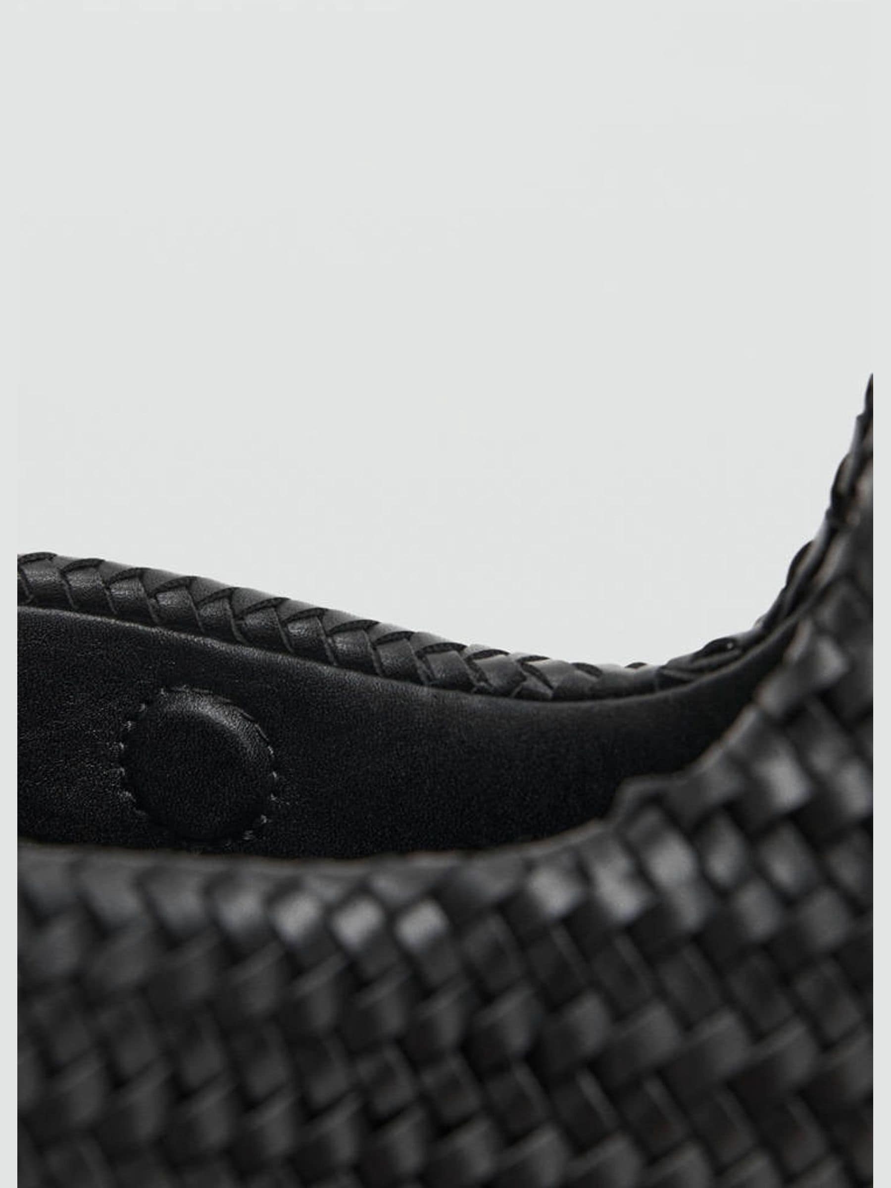 Mango black weave shoulder bag - imported from the UK