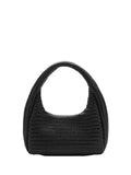 Mango black weave shoulder bag - imported from the UK
