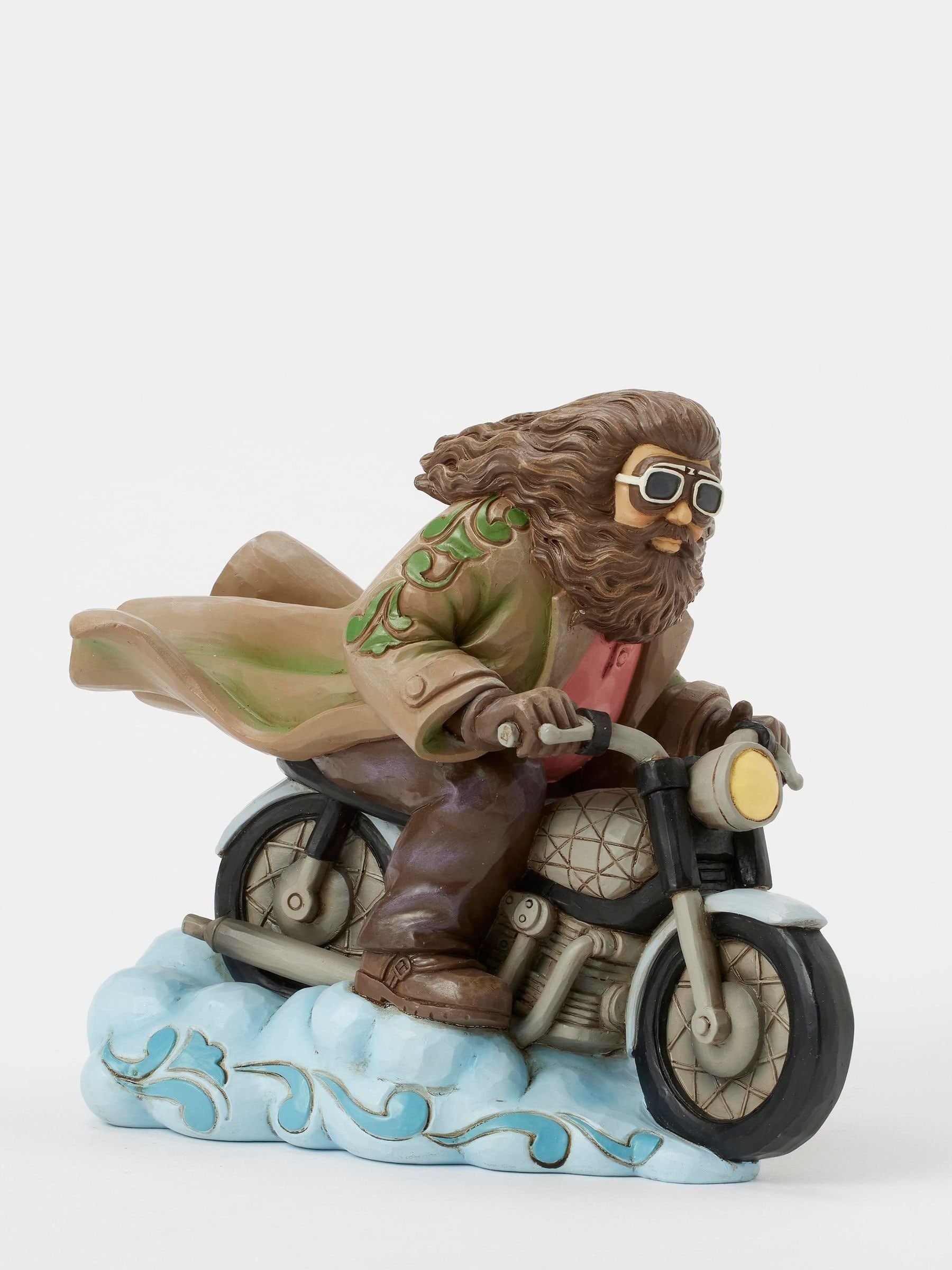 Jim Shore stoneware Hagrid on bike figurine 17cm tall - British product