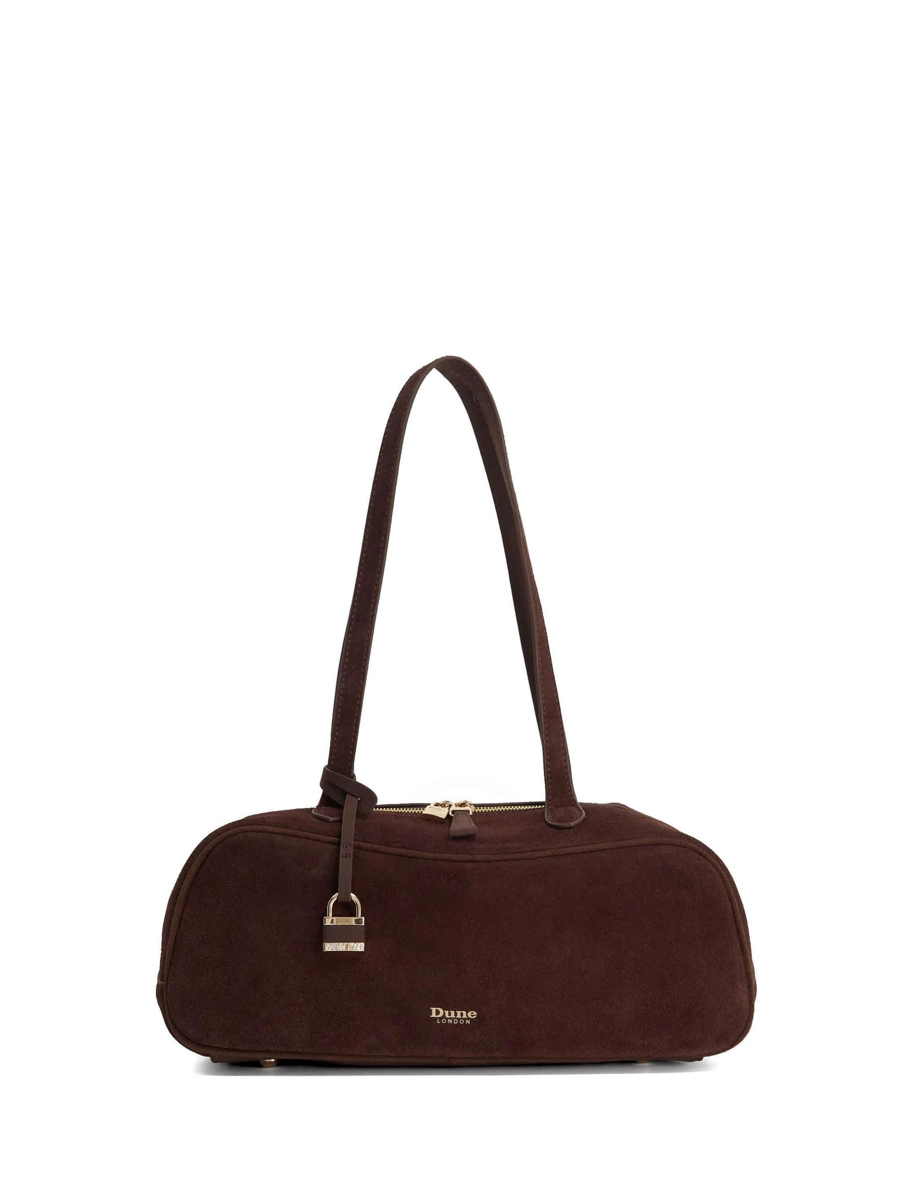 Dune London brown suede shoulder bag - British product