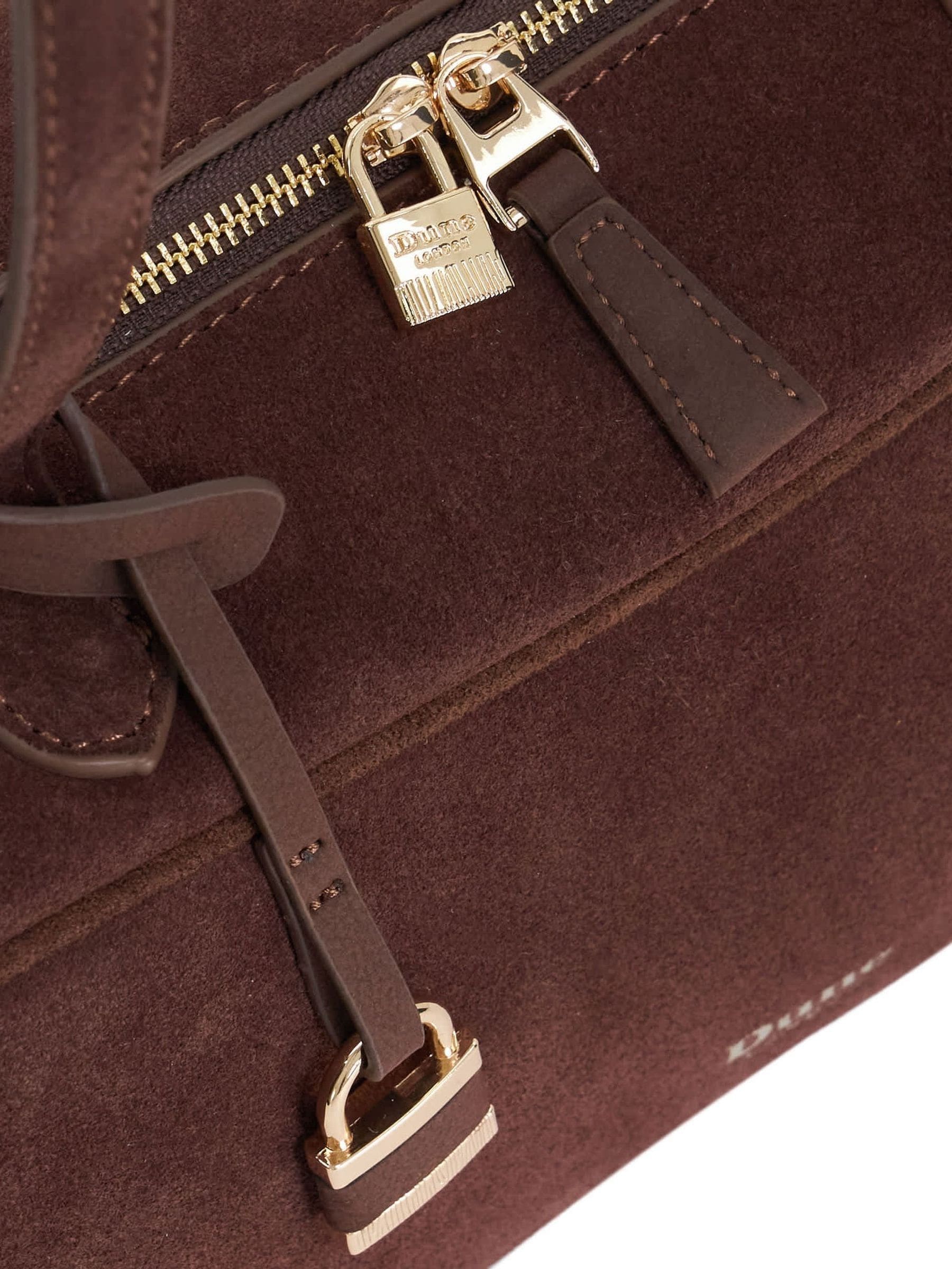 Dune London brown suede shoulder bag - British product
