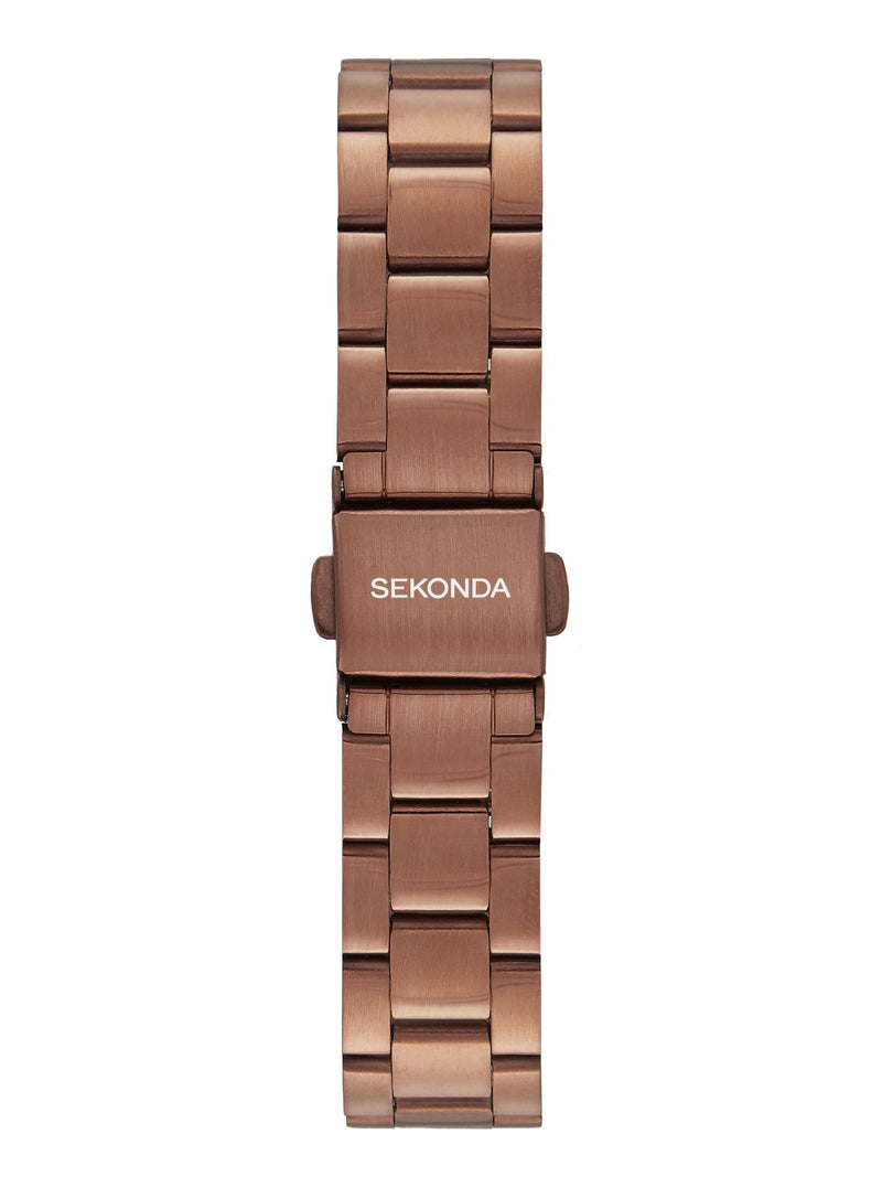 Sekonda Brown Margot 34mm analogue watch with brown bracelet, imported from the UK