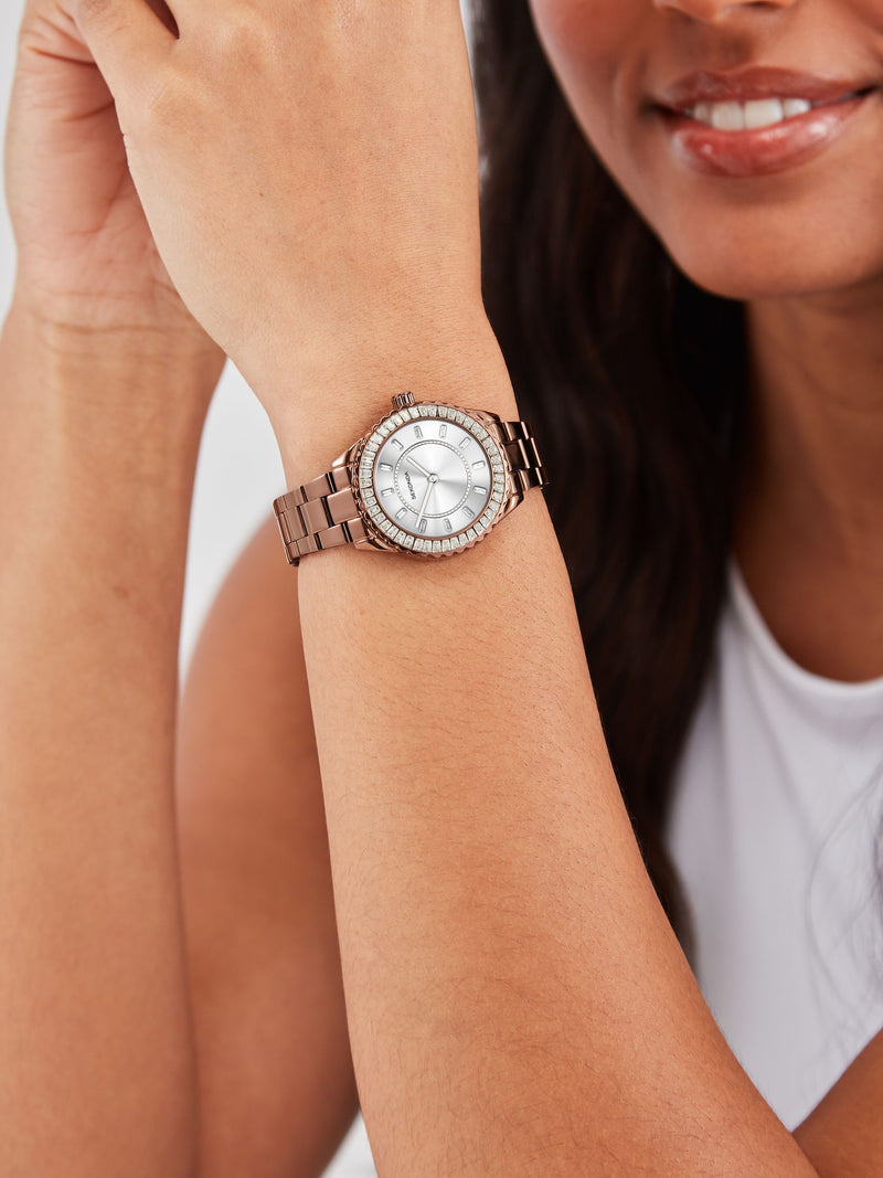 Sekonda Brown Margot 34mm analogue watch with brown bracelet, imported from the UK