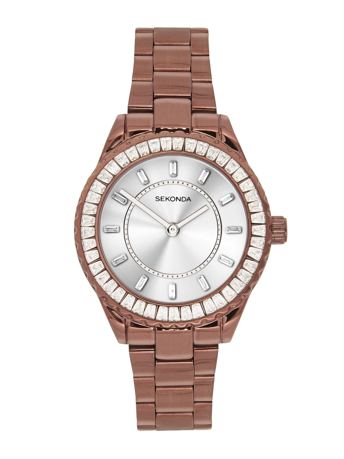 Sekonda Brown Margot 34mm analogue watch with brown bracelet, imported from the UK