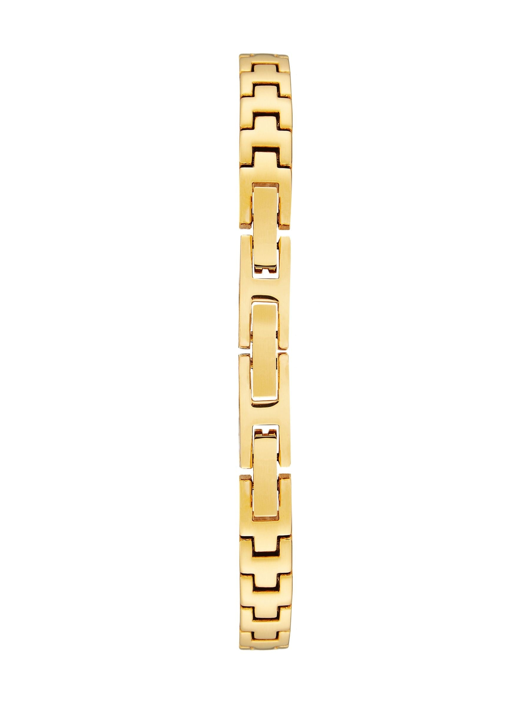 Sekonda Bellamy oval gold watch with Roman numerals and jewellery set, UK version