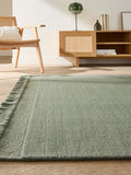 La Redoute Intérieurs Khaki Osni Rug in Wool and Cotton