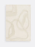 La Redoute wool rug ecru abstract 200x290cm, UK version