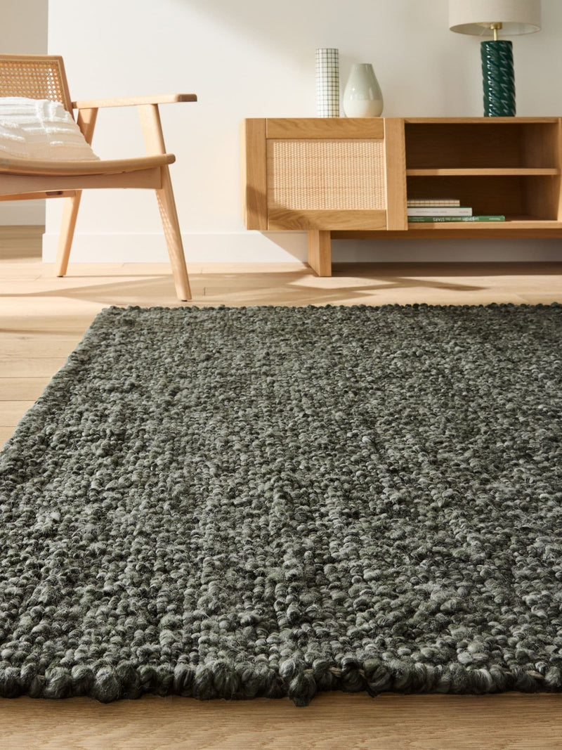 La Redoute Intérieurs Green Hamea Rug with Knitted Effect