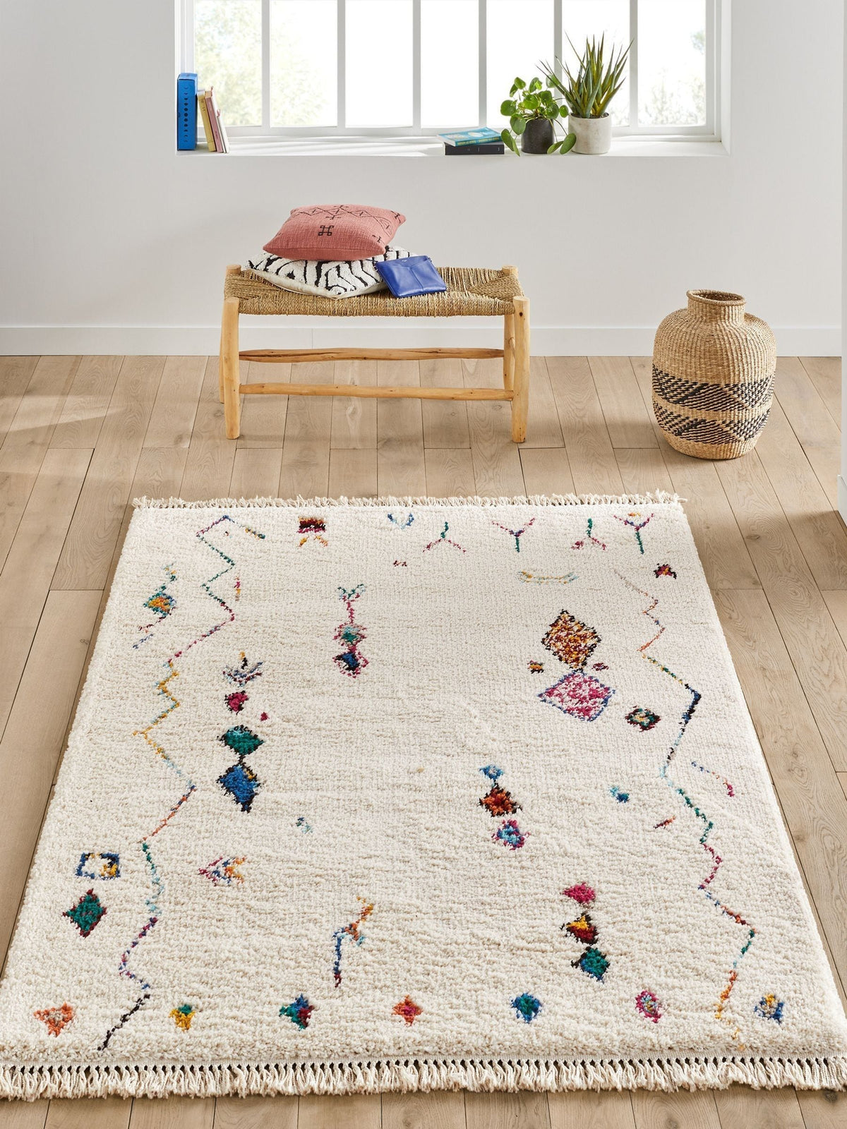 La Redoute Shugar Berber rug multicolour 200x290cm, UK version