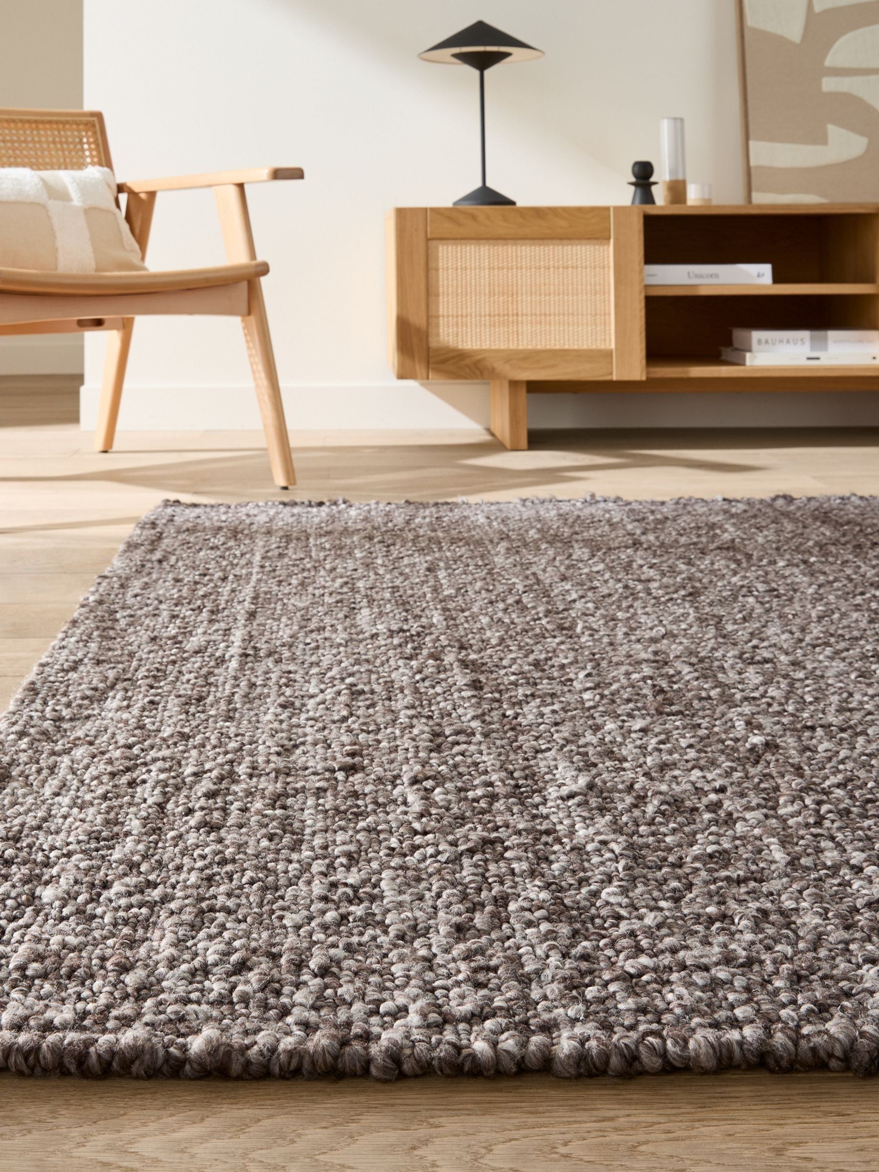 La Redoute Intérieurs Brown Hamea Rug with Knitted Effect