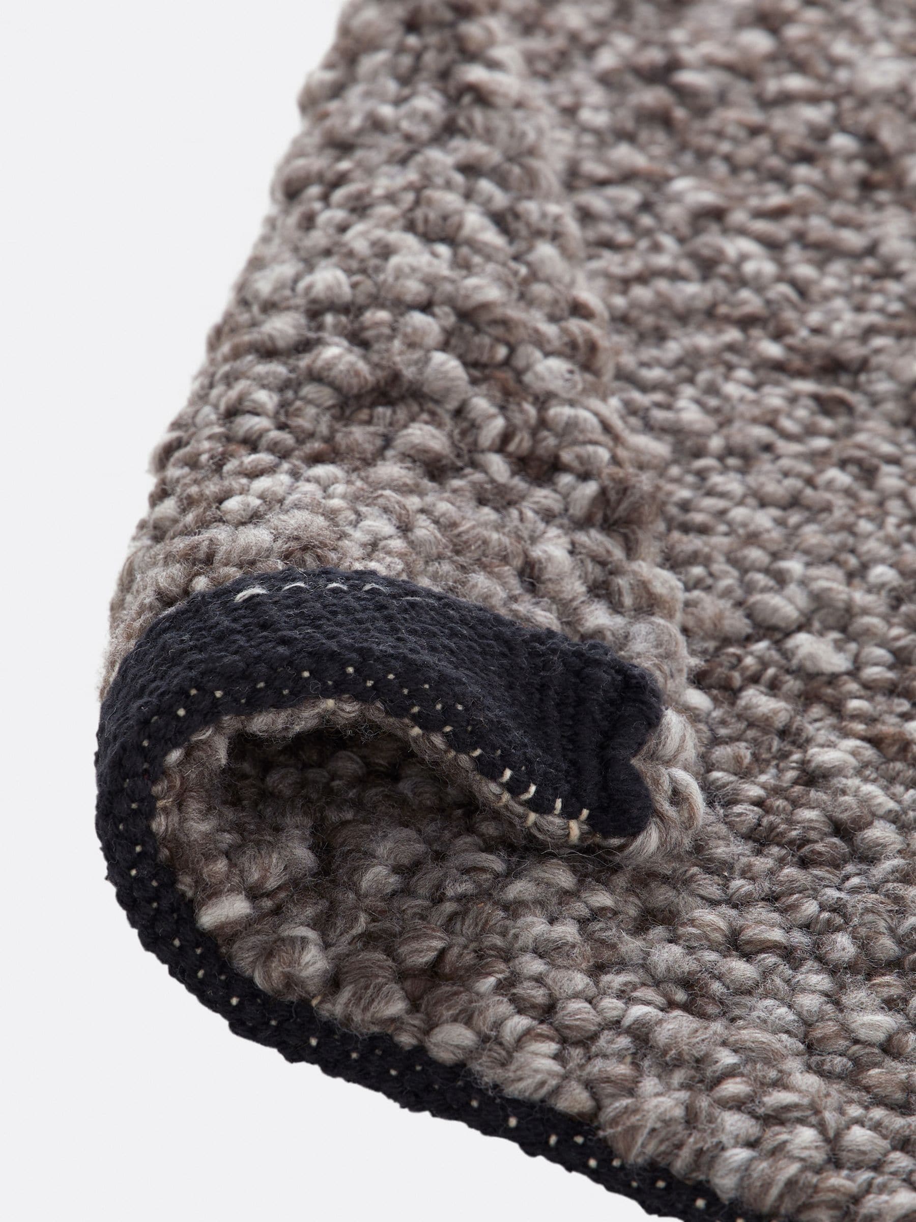 La Redoute Intérieurs Brown Hamea Rug with Knitted Effect