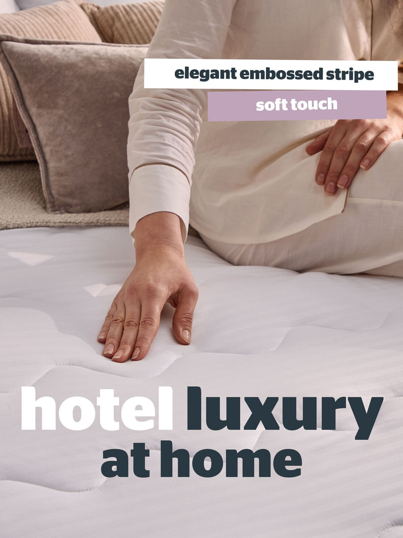 Silentnight Hotel Collection white mattress protector, imported from the UK