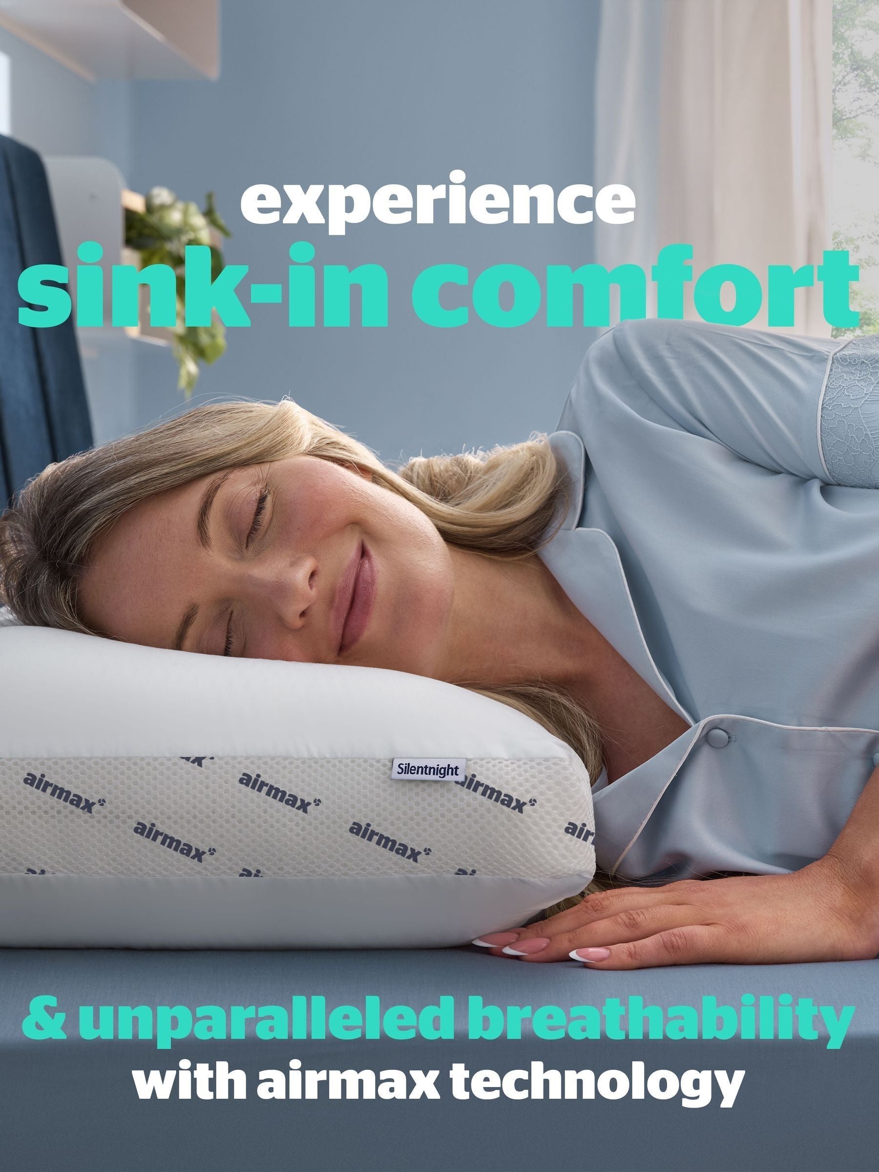 Silentnight Airmax breathable memory foam white pillow, UK version