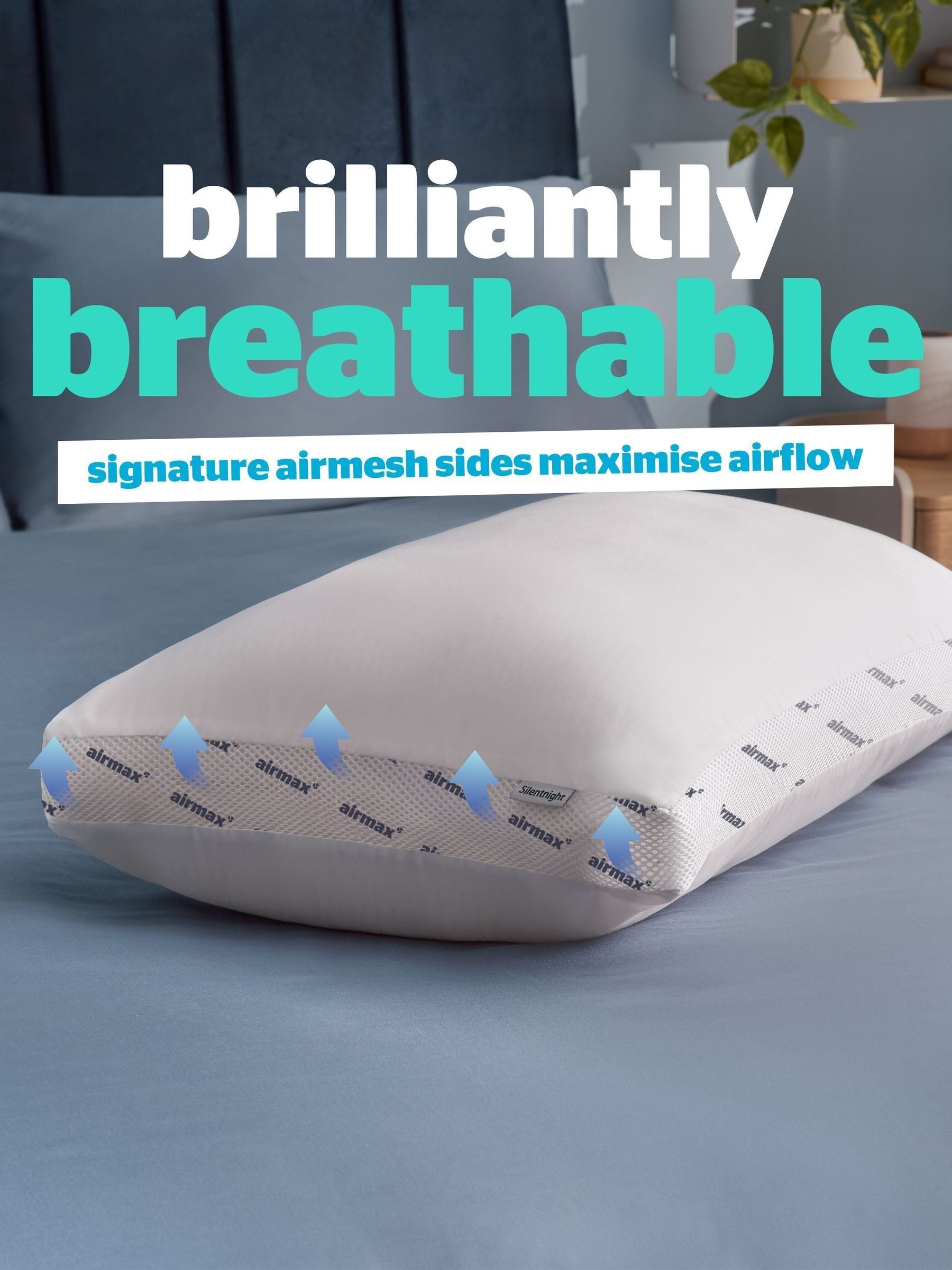 Silentnight Airmax breathable memory foam white pillow, UK version