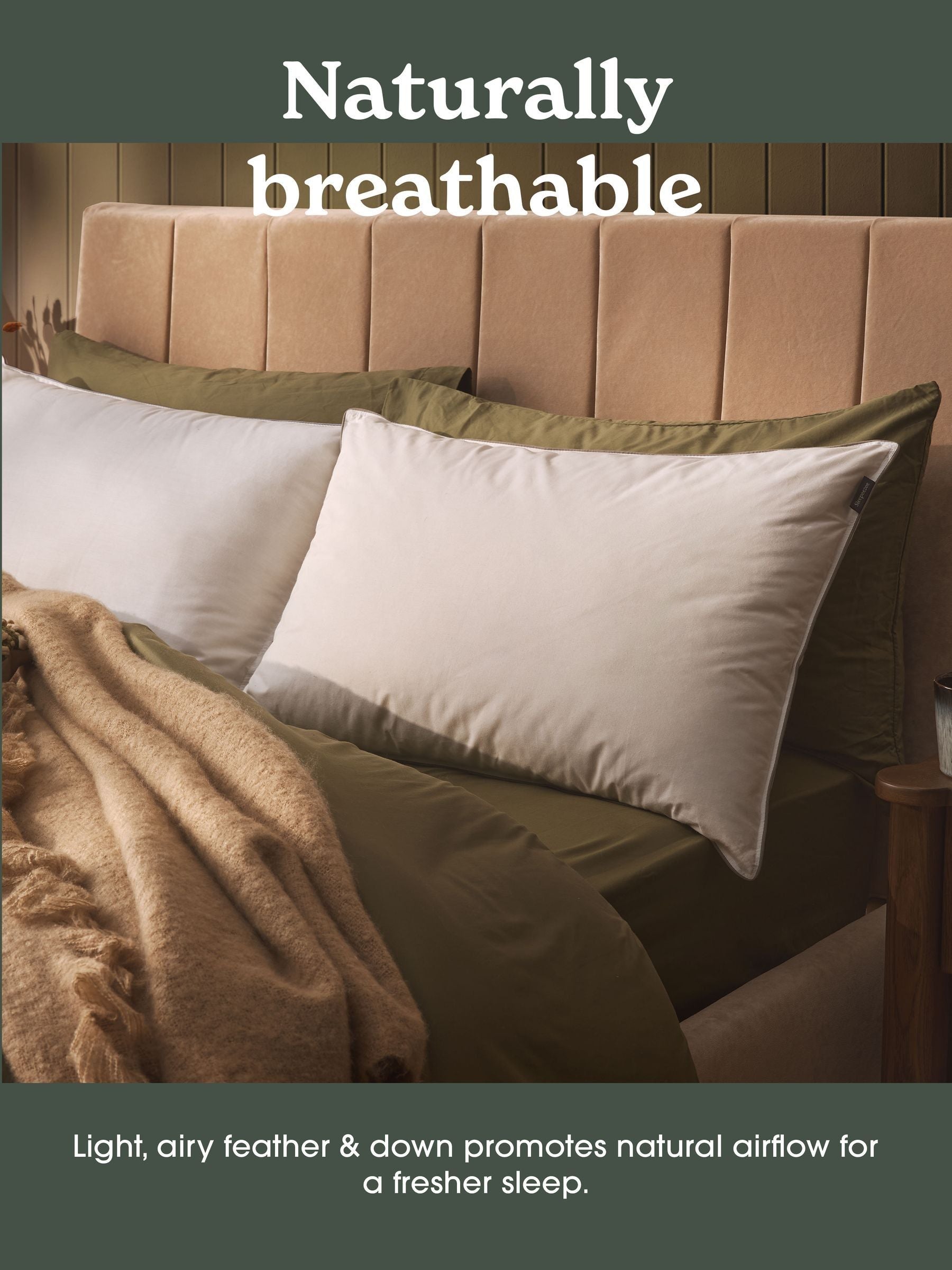 Sleepeezee feather down pillow, UK version