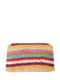 Dune London red essentials clutch bag, raffia construction - British product