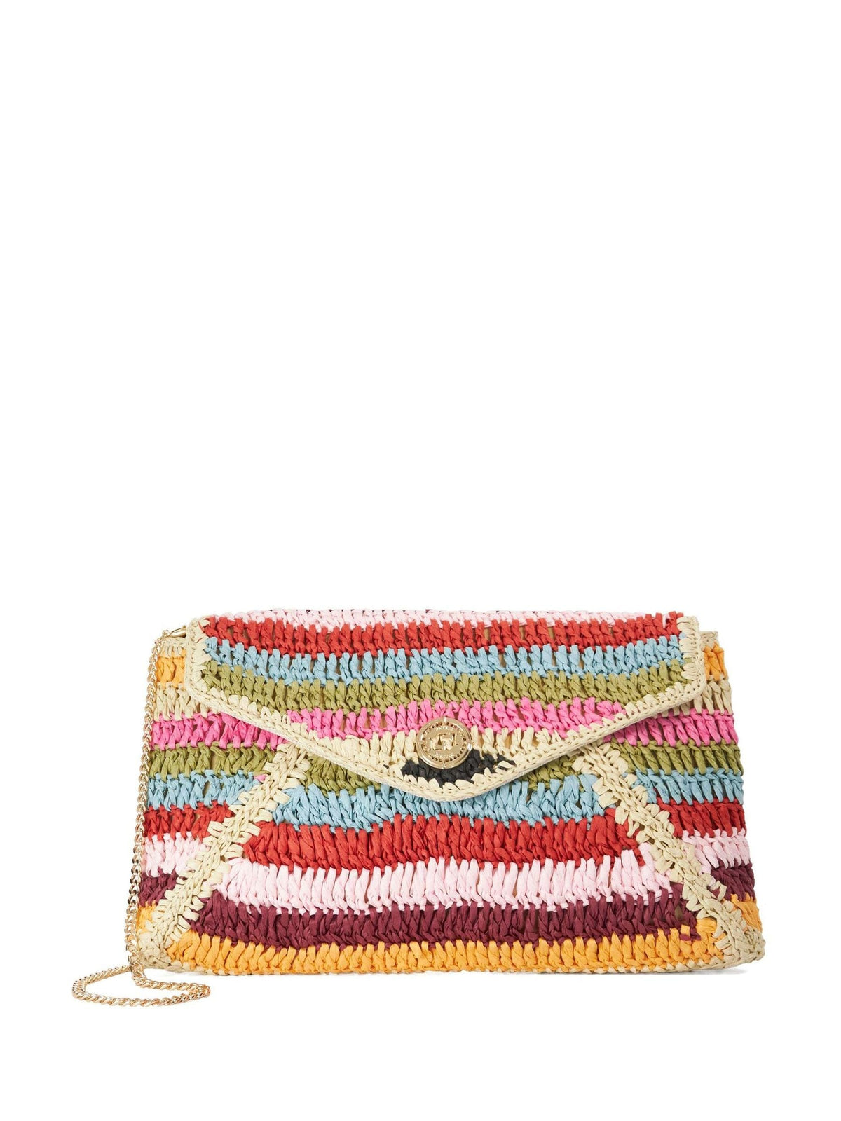 Dune London red essentials clutch bag, raffia construction - British product