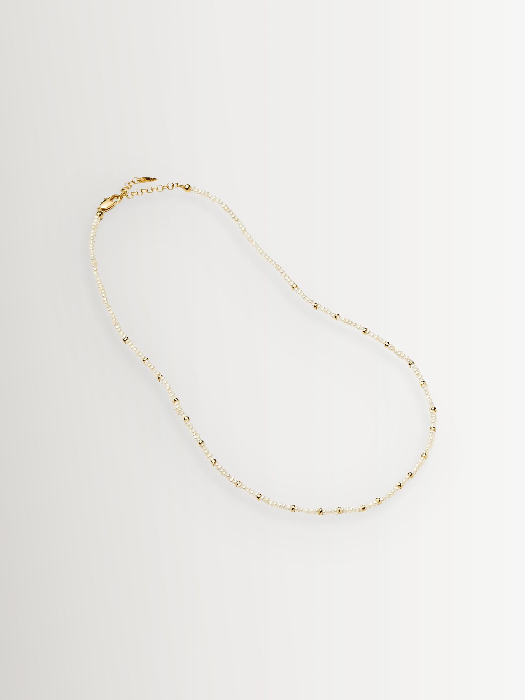 Missoma gold tone micro pearl beaded necklace - British product