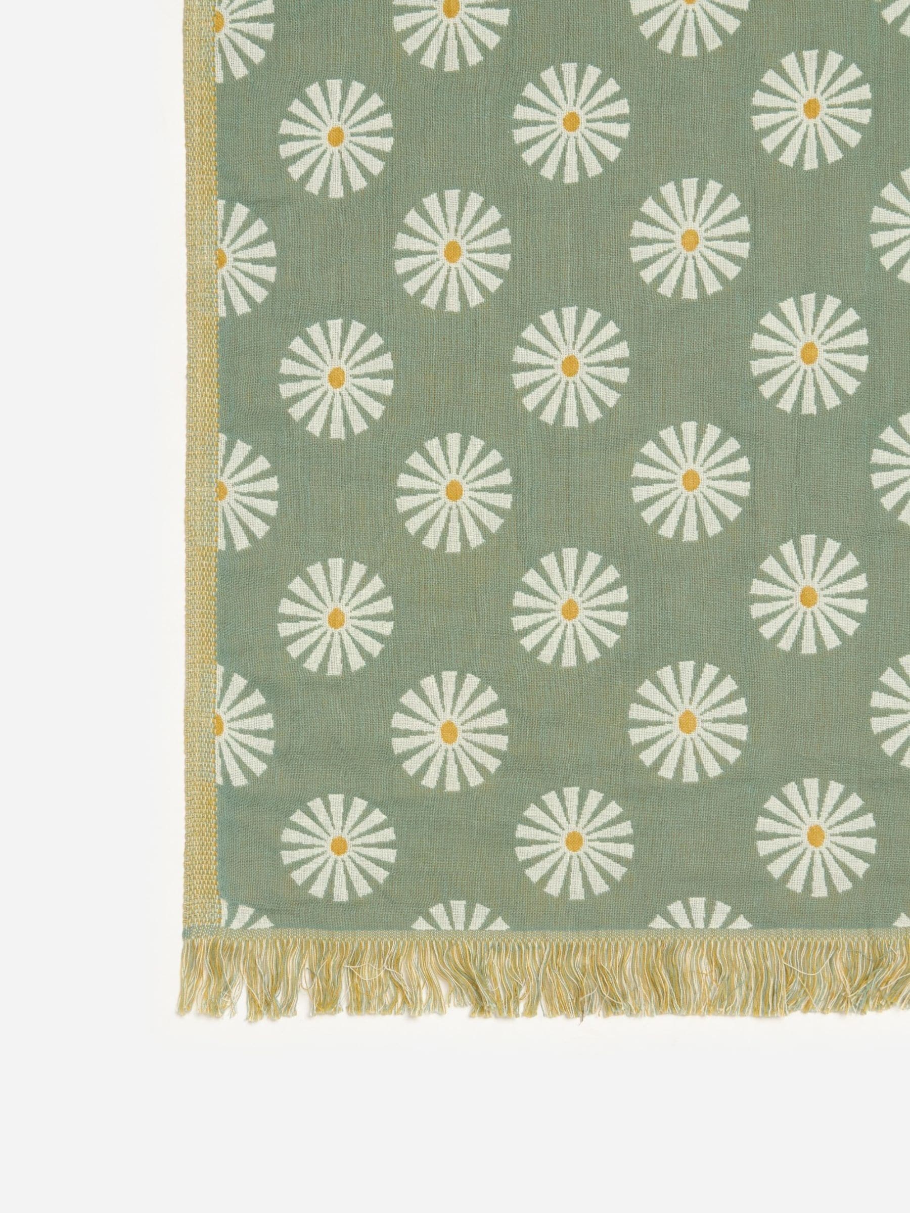 SlowTide green cotton picnic blanket (British brand)