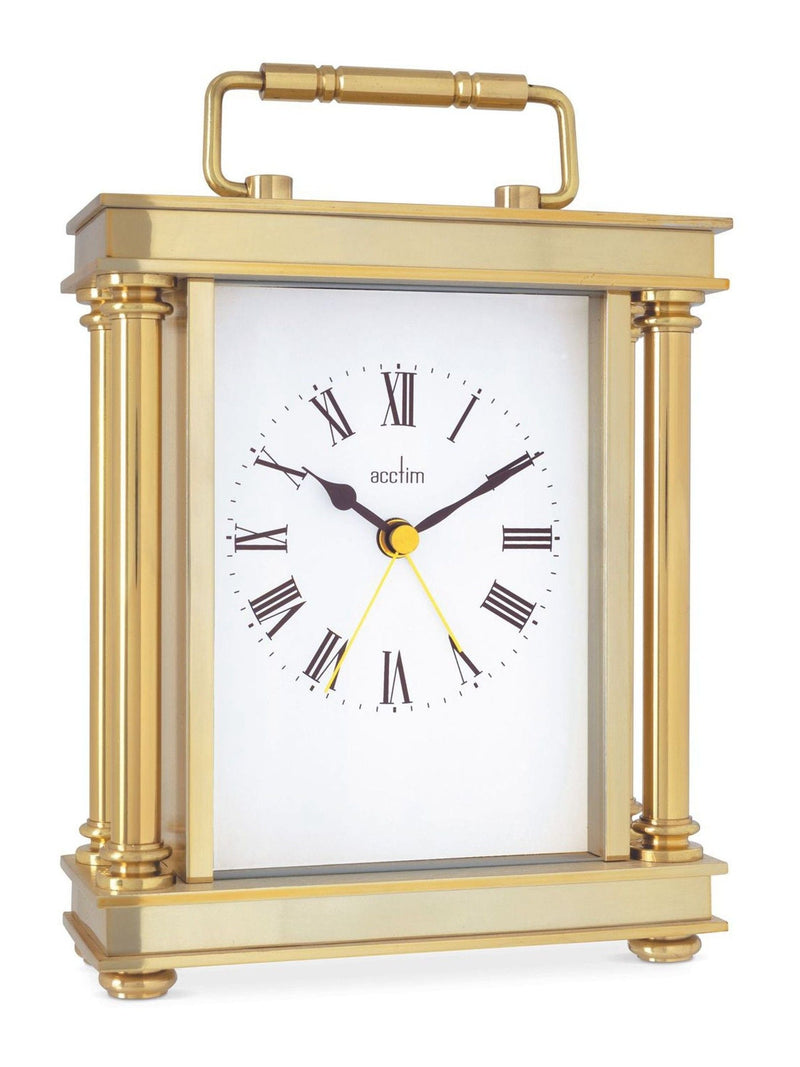 Acctim gold tone Marlow carriage clock, imported from the UK