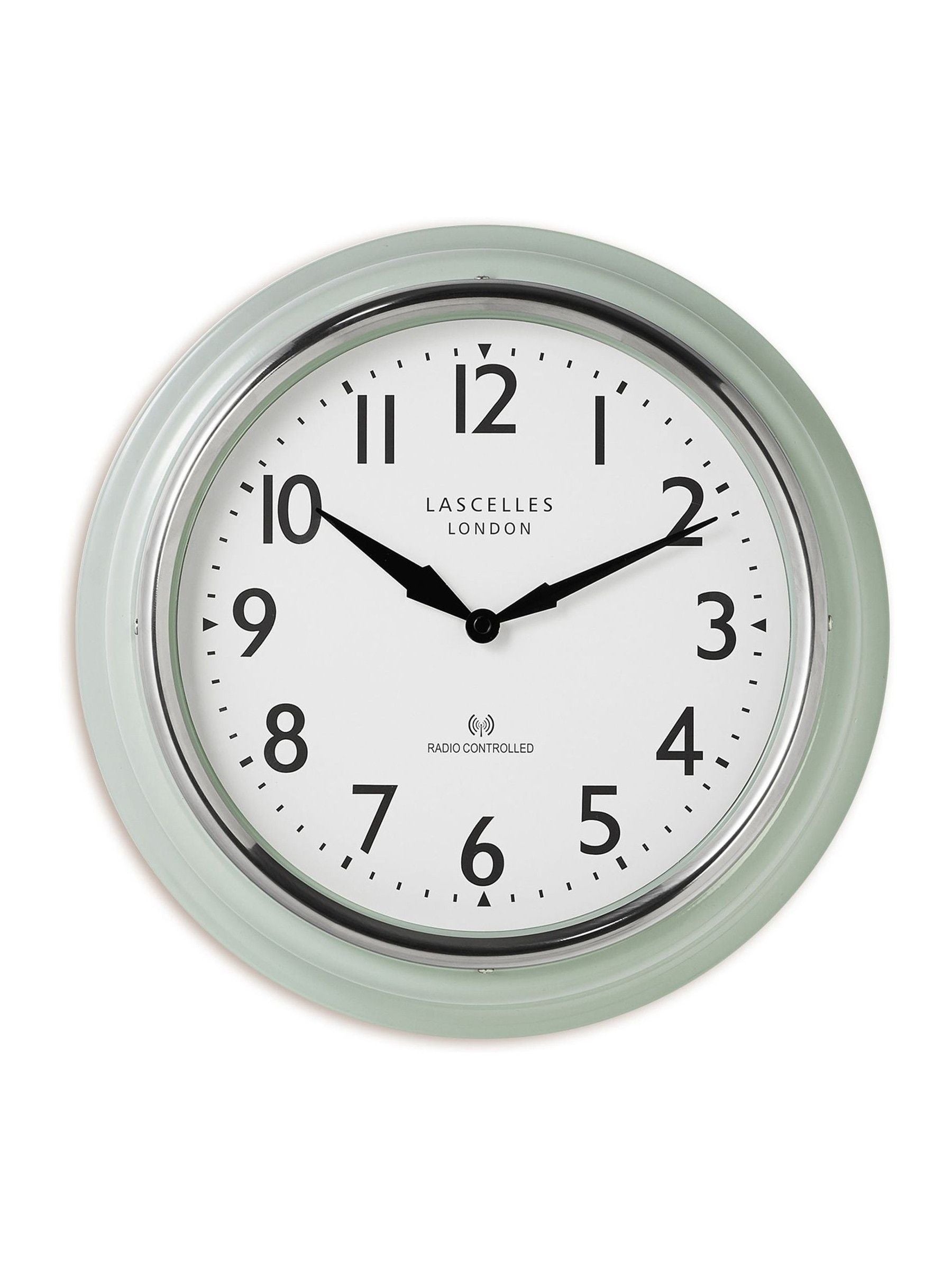 Brookpace radio controlled wall clock green 35cm, UK version