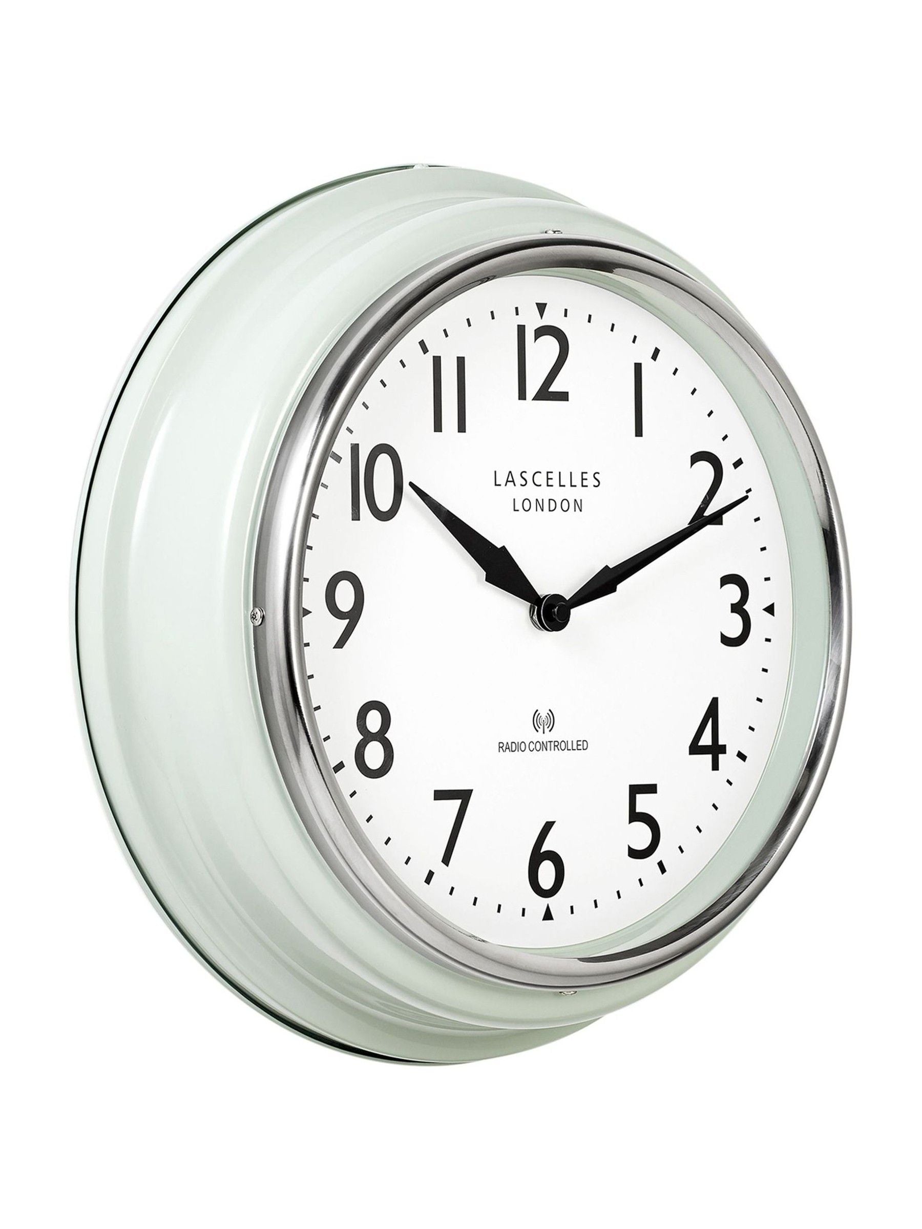 Brookpace radio controlled wall clock green 35cm, UK version