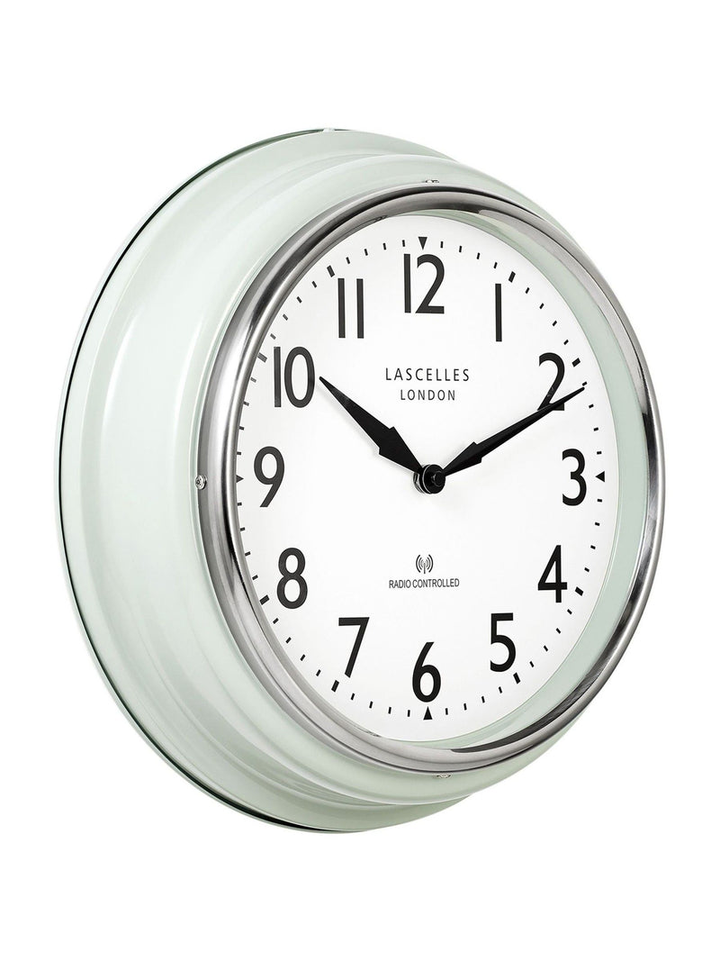 Brookpace radio controlled wall clock green 35cm, UK version