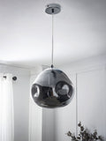 BHS glass pendant ceiling light smoke shade 100cm (British brand)