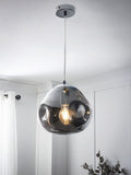 BHS glass pendant ceiling light smoke shade 100cm (British brand)