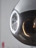 BHS glass pendant ceiling light smoke shade 100cm (British brand)