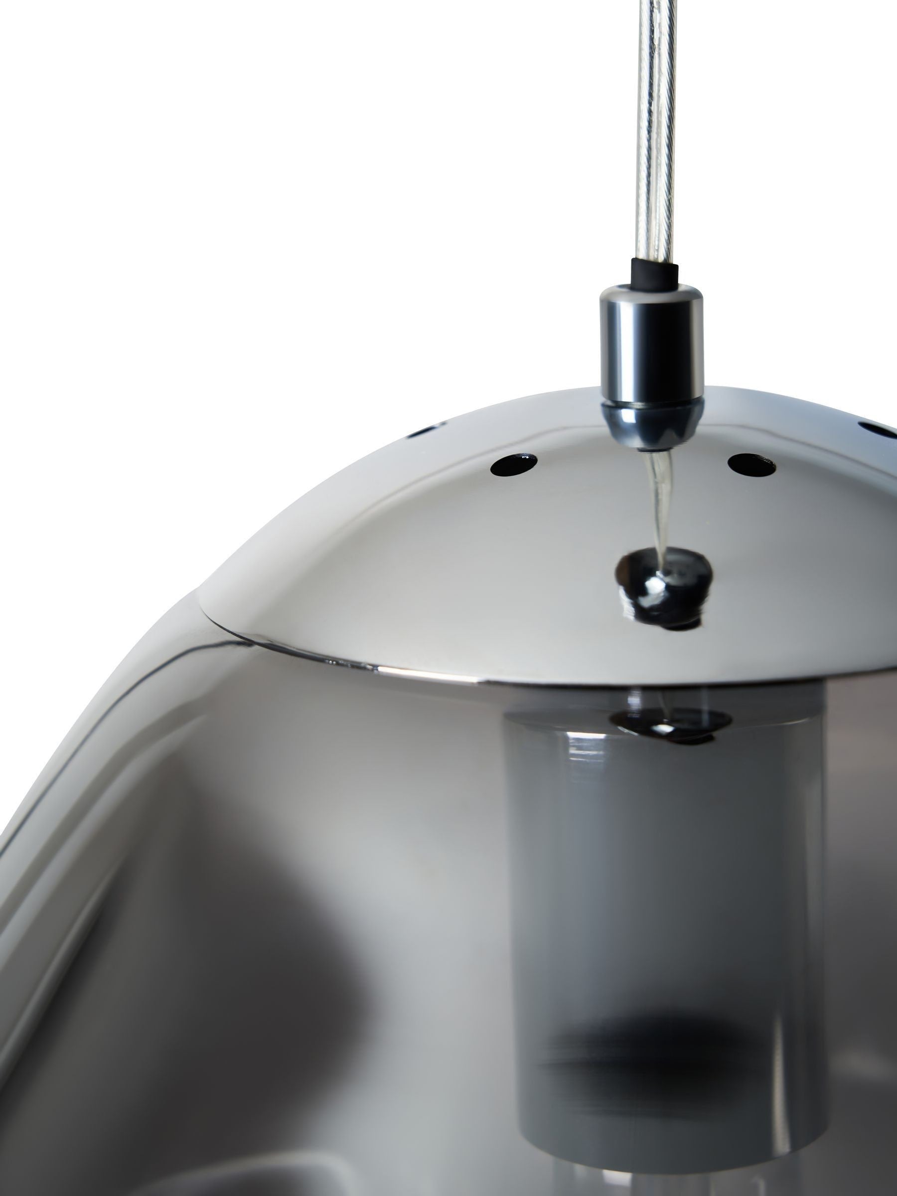 BHS glass pendant ceiling light smoke shade 100cm (British brand)