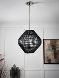 BHS black bamboo bobbin shade ceiling light - British product
