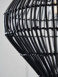 BHS black bamboo bobbin shade ceiling light - British product